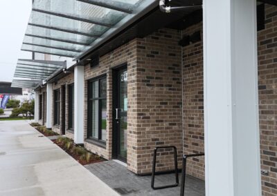 CMU block installation – 2120 Quadra St, Victoria