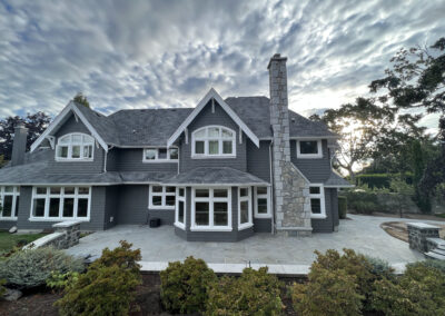 Custom bluestone pathway installed by Orca Masonry in Victoria, BC, combining durability with a natural aesthetic