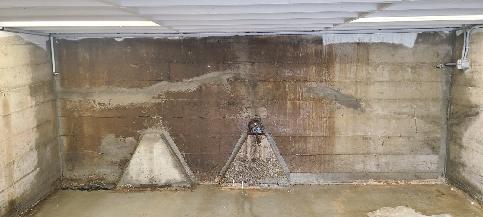 After Crack Repair – Foundation Sealed and Restored in Victoria, BC Repaired and sealed concrete wall after crack injection by Orca Masonry