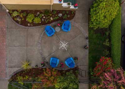 Exposed Aggregate & Paving Stone Border (Compass Rose)