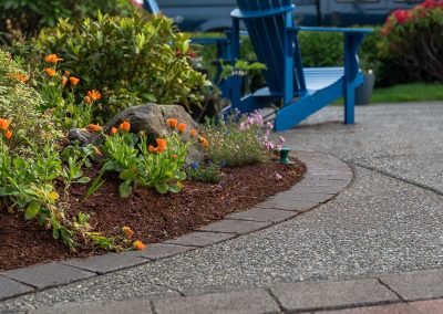 Exposed Aggregate & Paving Stone Border (Compass Rose)