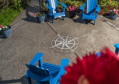 Exposed Aggregate & Paving Stone Border (Compass Rose)
