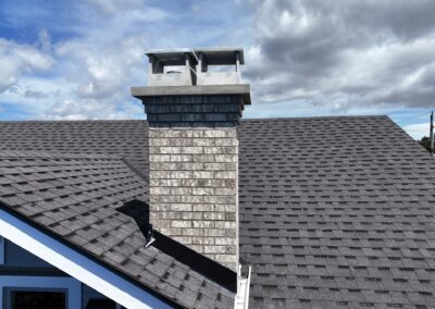 Textured Grey Brick With Corbel and Concrete Crown