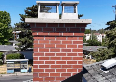 Smooth Red Brick With Concrete Crown