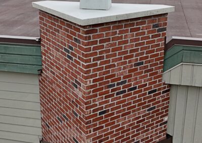 Flashed Red Brick With Concrete Crown