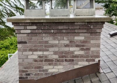 Light Grey Brick With Corbel and Concrete Crown