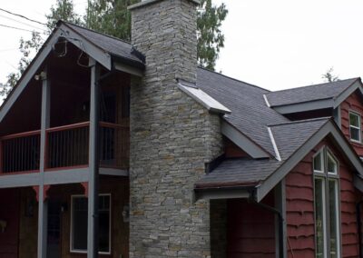 Natural Grey Stone With Concrete Crown and Shoulder Detail