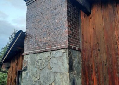 Dark Flashed Brick With Multi-Step Corbel Detail