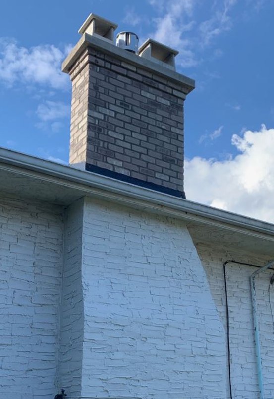 After: chimney rebuild and crack repair