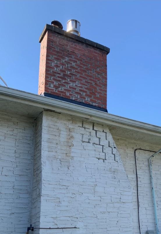 Before: chimney rebuild and crack repair