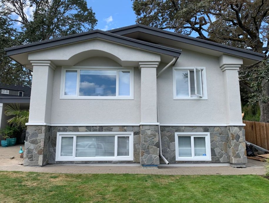 After: natural stone veneer