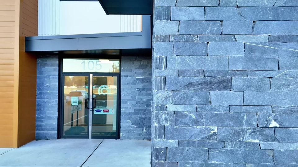 Stone veneer on Buildings A and B at Pacific Ridge